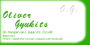 oliver gyukits business card