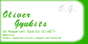oliver gyukits business card